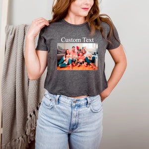 Custom Crop Top, Custom Photo Gifts, Custom Image Crop Top, Custom Tshirt, Custom Shirt, Custom Photo Shirt image 8
