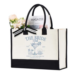 Custom Charleston Tote Bag, Charleston Favors, Charleston Bride, Charleston Wedding Charleston Trip Gifts, Bride Beach Bag