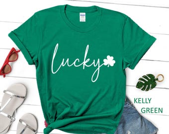 Lucky Shirt, St. Patrick's Day Shamrock Shirt, Womens St Paddys Shirt, St Patty's Day Tee, Lucky Tee, Irish Day Shirt