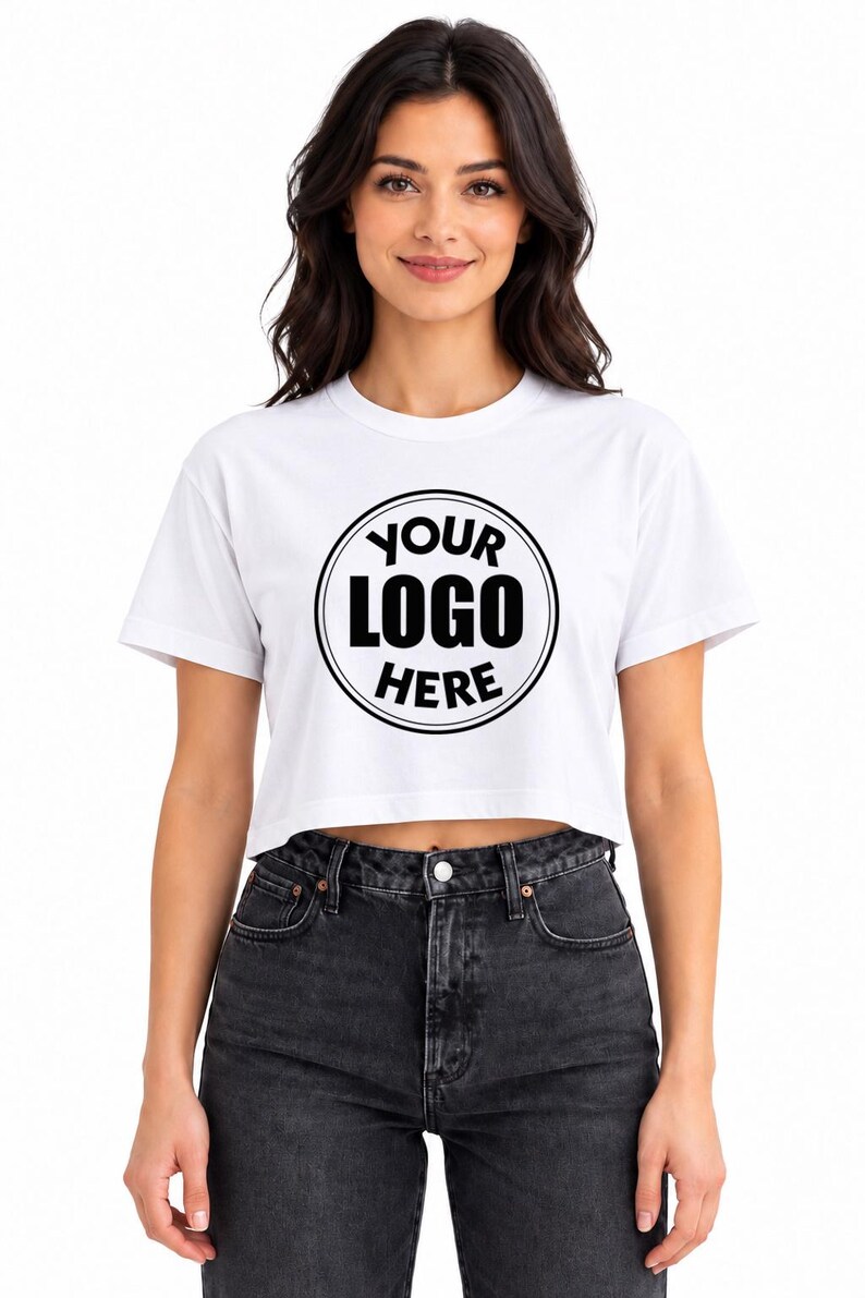 Custom Logo Crop Tee, Crop Tshirt Top, Crop Top Custom image 8
