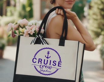 Custom Girls Cruise Trip Tote Bag, Cruise Crew Gifts, Bachelorette Cruise Accessories