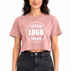 Custom Logo Crop Tee, Crop Tshirt Top, Crop Top Custom image 4
