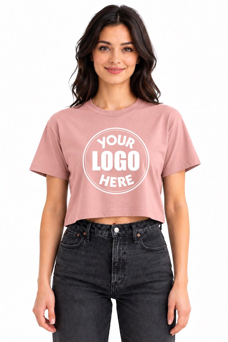 Custom Logo Crop Tee, Crop Tshirt Top, Crop Top Custom image 4