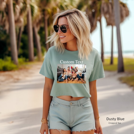 Custom Crop Top, Custom Photo Gifts, Custom Image Crop Top, Custom Tshirt, Custom Shirt, Custom Photo Shirt