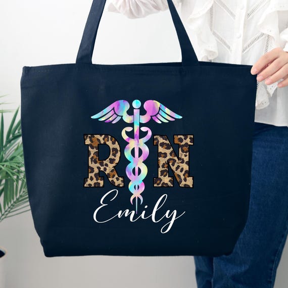 Personalized RN Tote Bag, Registered Nurse Bag, Custom Rn Tote Bag, Rn Nurse Gift, RN Graduation Gift, Gifts For Nurses, Tote Bag Nurse