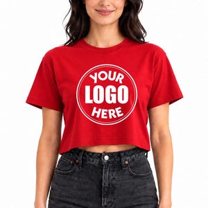 Custom Logo Crop Tee, Crop Tshirt Top, Crop Top Custom image 9