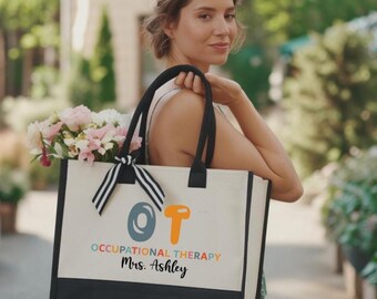 Personalized Occupational Therapy Tote Bag With Name, Future OT Grad Gift, Occupational Therapist Gift, OT Gift Tote Bag
