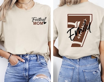 Personalized Football Mom Shirt, Football Mom Tee, Customized Football Mom Gifts