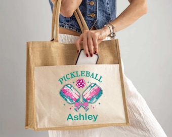 Personalized Pickleball Bag, Custom Pickleball Gifts, Gift For Pickleball Lovers, Totes Personalized Pickleball Bag, Pickleball Bag Women