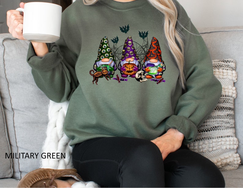 Halloween Sweatshirt, Halloween Gnomes Sweater, Cute Gnome Sweatshirt, Fall Gnome Pumpkin Sweatshirt, Pumpkin Sweatshirt, Pumpkin Sweater