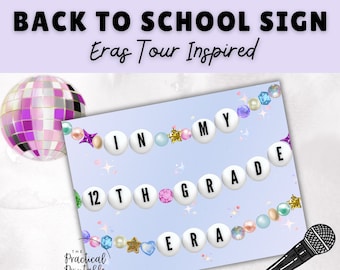 IN MY 12th GRADE Era Back to School Sign | First Day of School Sign