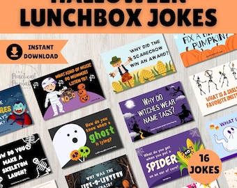HALLOWEEN LUNCHBOX JOKES | Halloween Lunchbox Notes | Printable Halloween Lunchbox Notes | Halloween Jokes | Kid Friendly Halloween Jokes