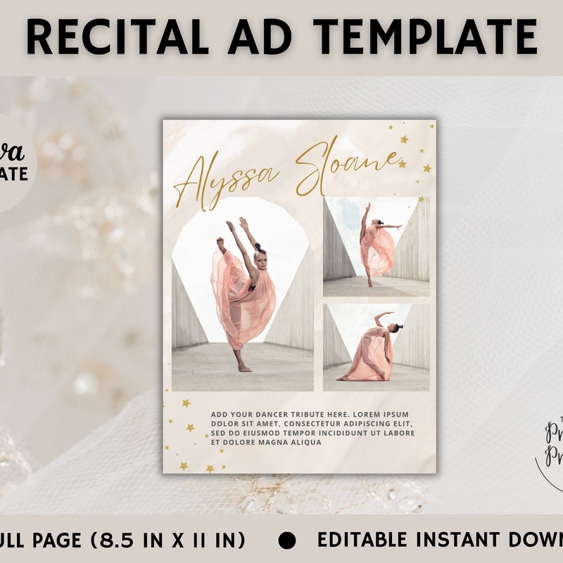 Playbill Ad Template - Etsy