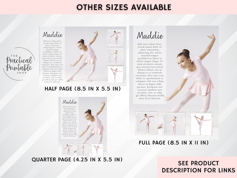 DANCE RECITAL AD Editable Canva Template | Recital Program Ad | Dancer ...