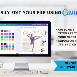 DANCE RECITAL AD Editable Canva Template | Recital Program Ad | Dancer ...