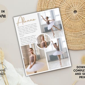 DANCE RECITAL AD Editable Canva Template | Recital Program Ad | Dancer ...