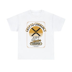 T-shirt unisexe en coton lourd, XRP, CRYPTO COIN