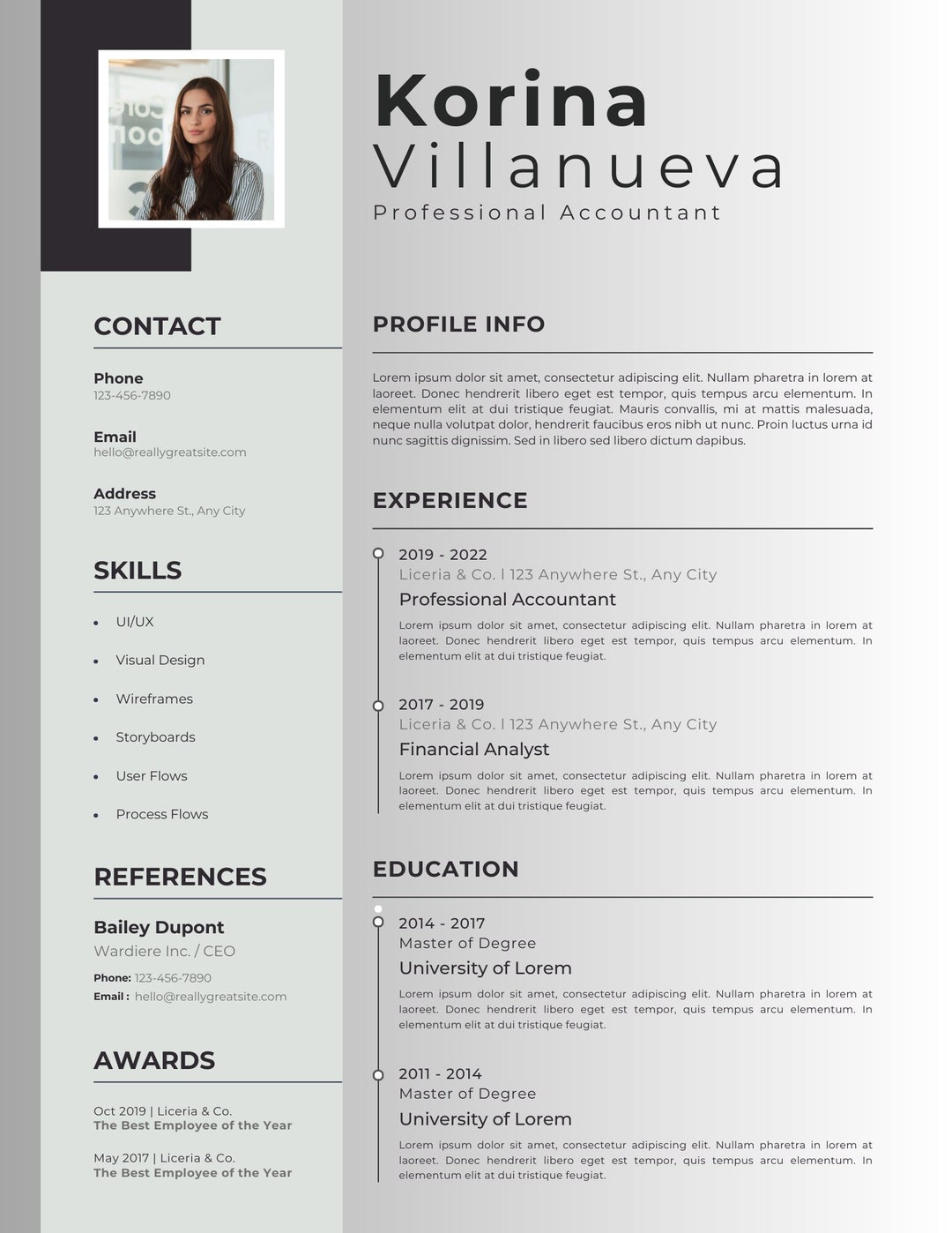 Resume Templates for Canva Template Professional Resume Premade Canva