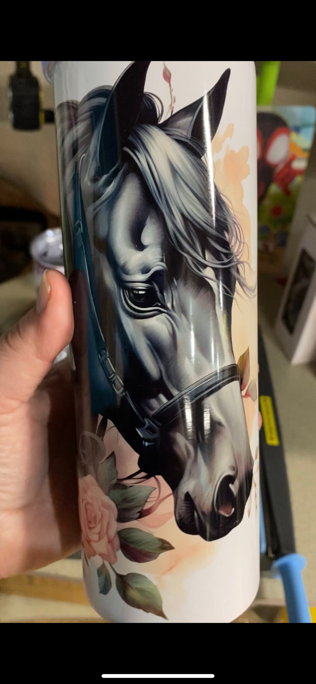 Tumbler black Horse