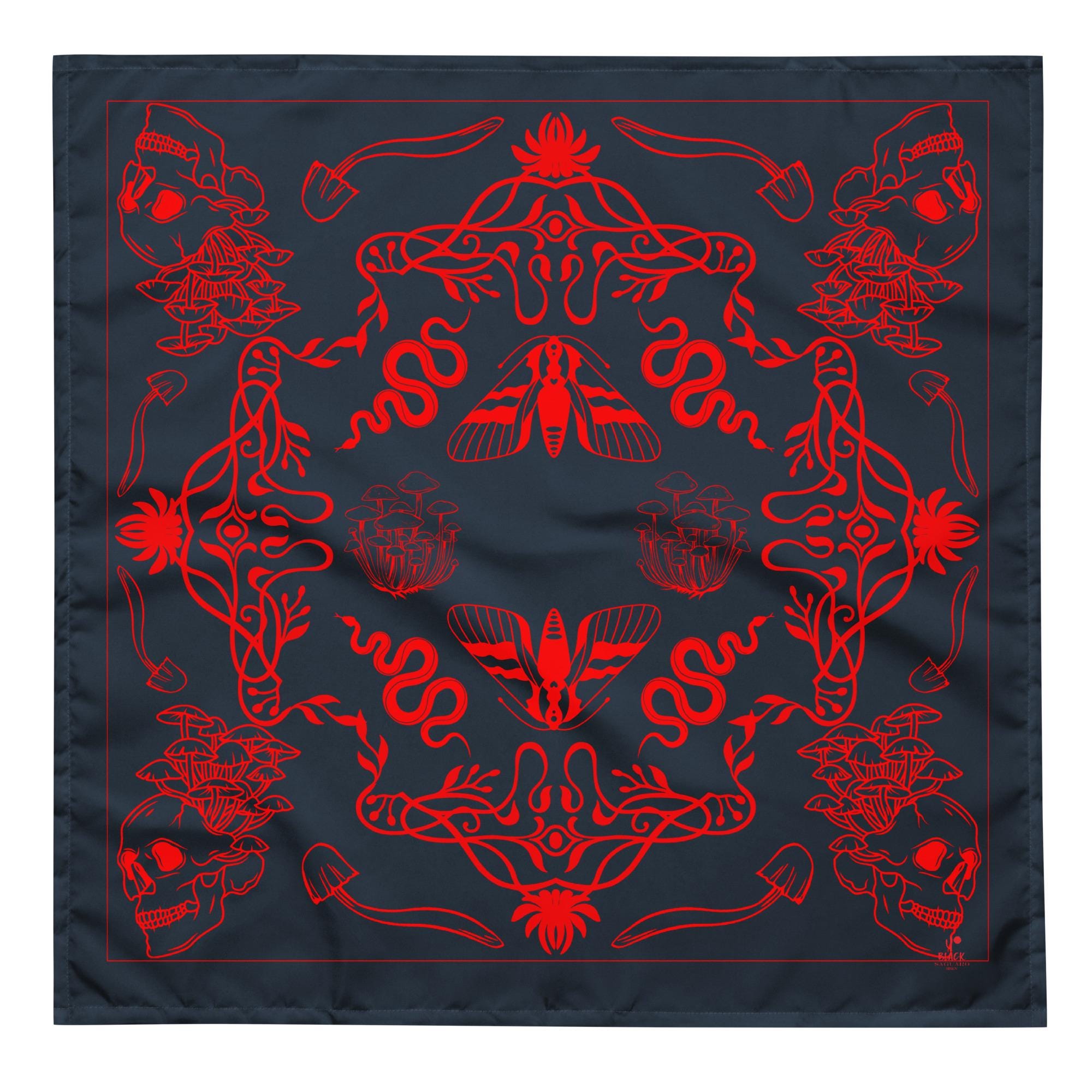 Karmic Trip Western Goth Bandana | Crimson Peak Cowboy | Desert Festival Accessory