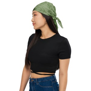 Blazing Saddles Bandana in Fern Green Goth Western, Boho Cowgirl Bandana, Western Goth, Coachella Fashion, Festival Fashion, Desert, Bandana