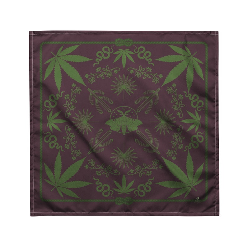 Blazing Saddles Bandana in Fern Green Goth Western, Boho Cowgirl Bandana, Western Goth, Coachella Fashion, Festival Fashion, Desert, Bandana