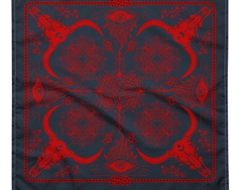 Crimson Peak Goth Cowgirl Bandana, Western Goth, Coachella Fashion, Festival Fashion, Desert, Bandana, Y'allternative