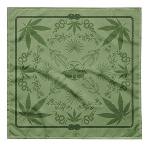 Blazing Saddles Bandana in Fern Green Goth Western, Boho Cowgirl Bandana, Western Goth, Coachella Fashion, Festival Fashion, Desert, Bandana