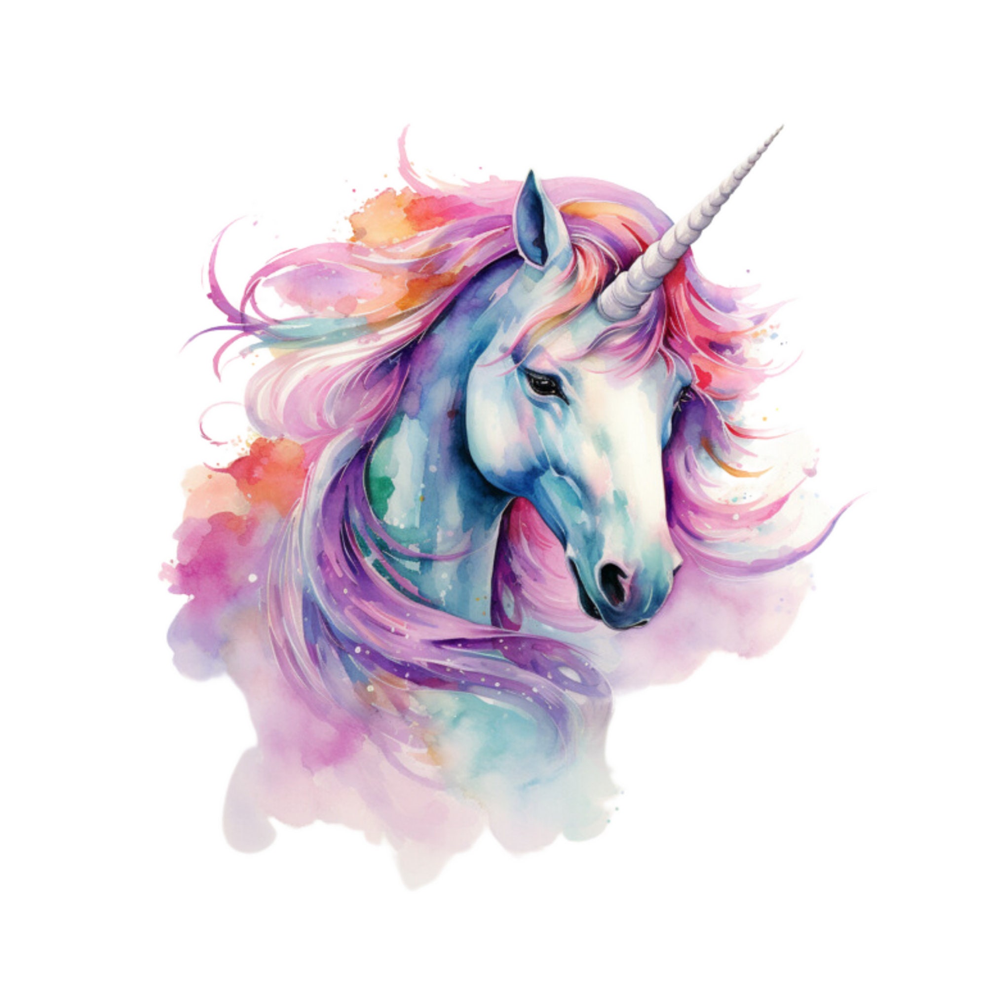 Unicorn Watercolor Painting, Unicorn Wall Art Print, Unicorn Print ...