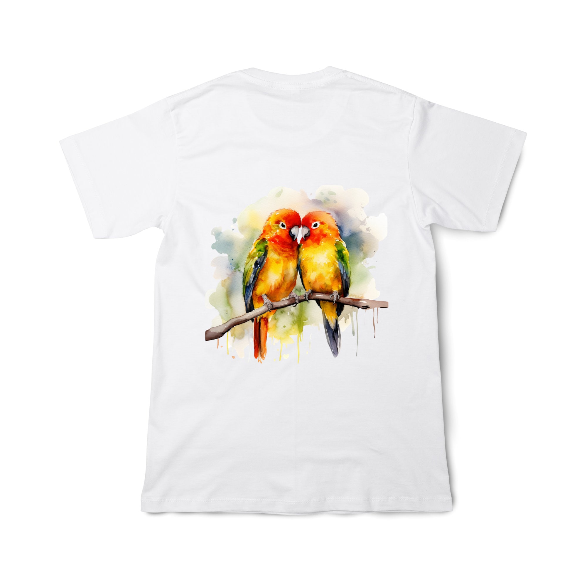 Love Birds Couple Watercolor Painting Printable Wall Art, Parrot ...