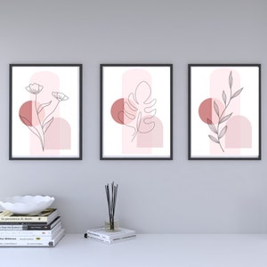 3 set of boho abstract boho print, boho home decor, modern abstract prints, digital download,printable wall art