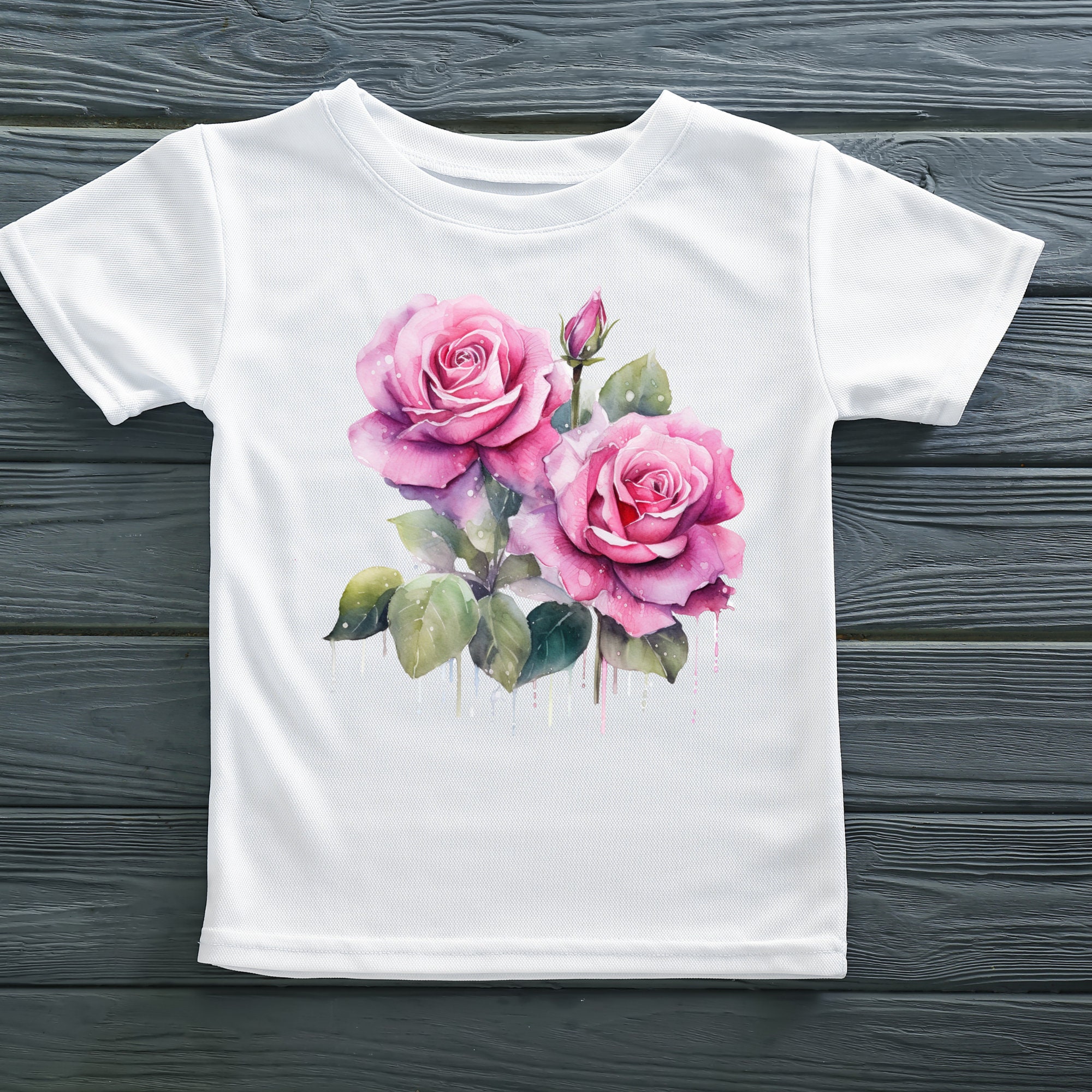 Pink Roses Watercolor Painting Printable Wall Art, Pink Roses Clipart ...