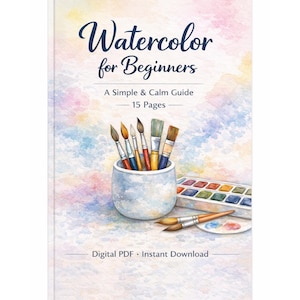 Watercolor Guide for Beginners | Techniques & Color Theory (Digital Download)