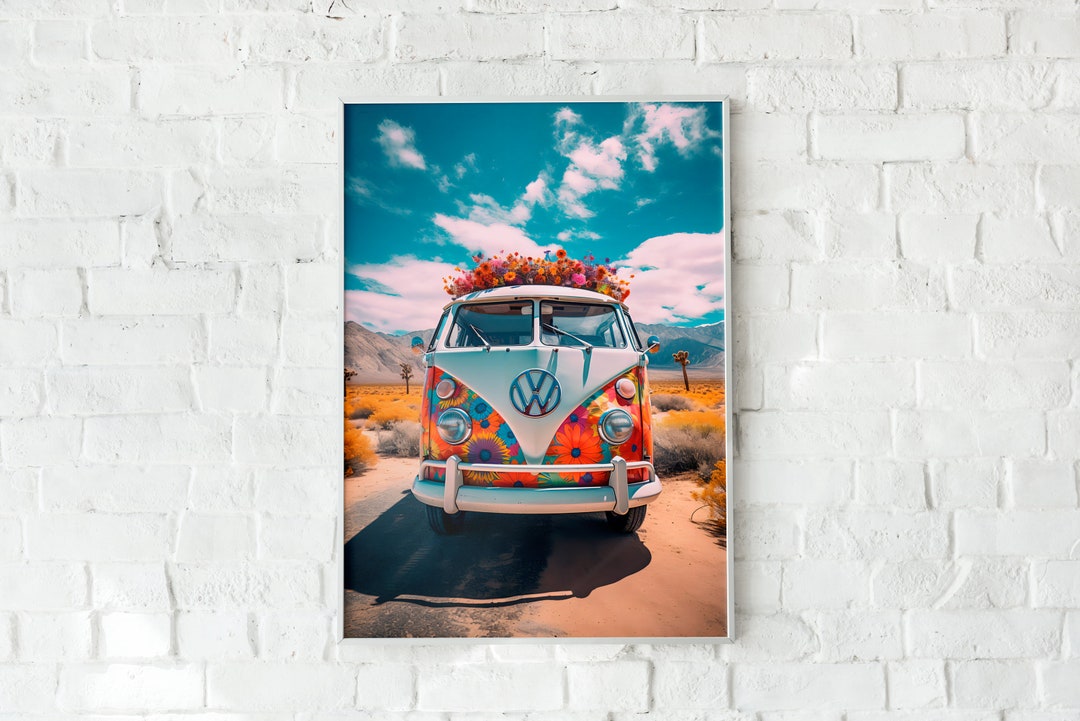 VW Van Wall Art for Living Room Art Print VW Van Retro Poster Etsy