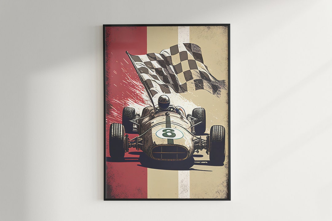 Racing Wall Art, Racing Poster, Vintage Racing Poster, Digital Wall Art