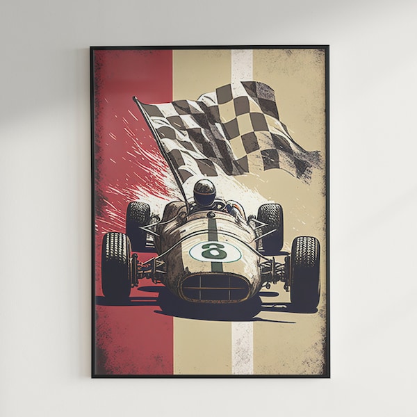 Motorsport Vintage Poster Etsy