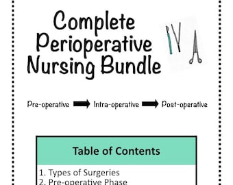 Pacote completo de estudos de enfermagem perioperatória