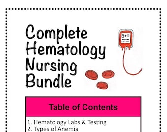 Pacote completo de estudos de enfermagem em hematologia