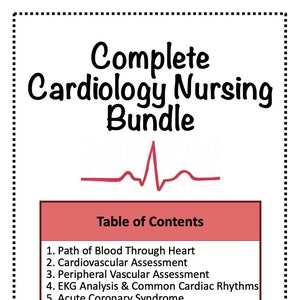Complete Cardiology Nursing Study Bundle