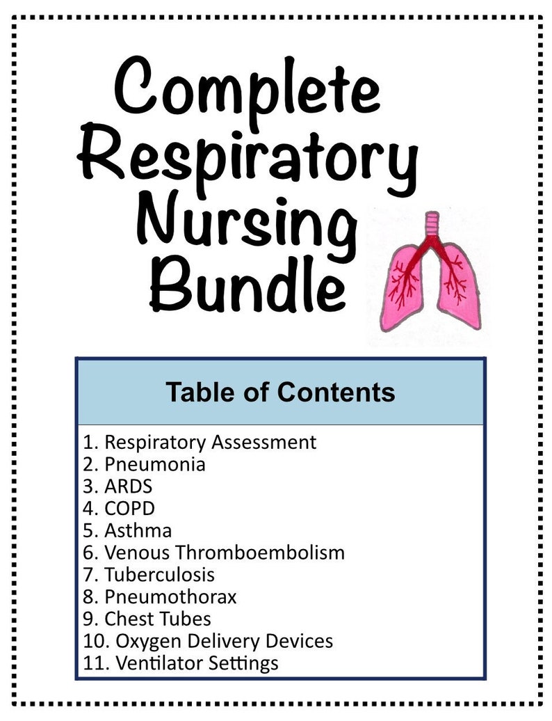Complete Respiratory Nursing Study Bundle - Etsy