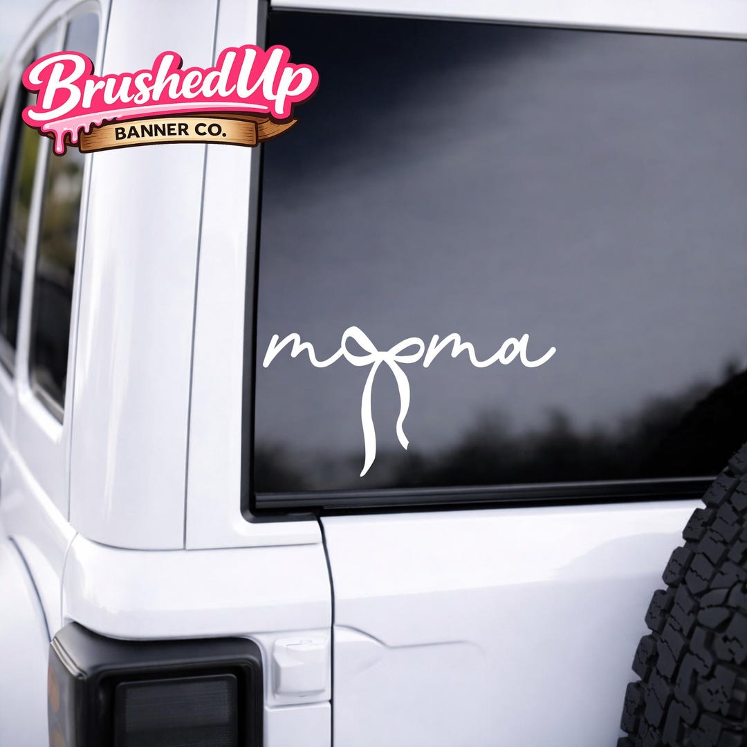 Mama Coquette Bow Car Decal | Window Sticker | Custom Color Car ...