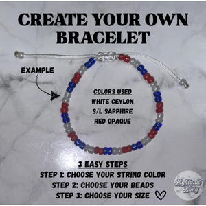 Custom Beaded Friendship Bracelet: Adjustable Stacking Jewelry
