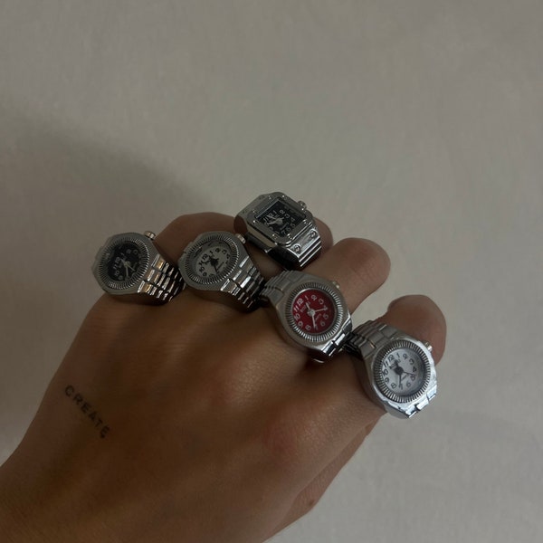 Vintage Finger Watch Ring