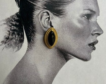 Agate Stone Vintage Bijoux Earrings
