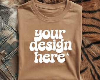 Comfort Colors 1717 Espresso T-Shirt mockup Comfort Colors Koszulka z krótkim rękawem BOHO t shirt mockup