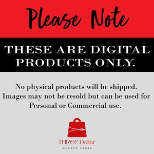 May include: A graphic with the text "Please Note" in a script font on a red background. Below, the text reads "THESE ARE DIGITAL PRODUCTS ONLY." Further text clarifies that no physical products will be shipped.