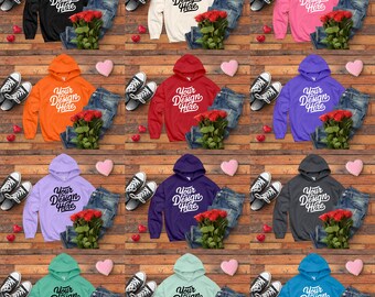 24+ colori Gildan 18500 Felpa con cappuccio Mockup Bundle / G185 Felpa con cappuccio Mockup Bundle / Trendy Minimal Neutral Simple Boho Aesthetic