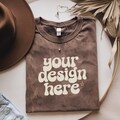 Comfort Colors 1717 Espresso T-Shirt mockup Comfort Colors mockup Short Sleeve Shirt BOHO t shirt mockup product logo