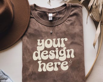 Maqueta de camiseta Comfort Colors 1717 Espresso Maqueta de camiseta Comfort Colors Camisa de manga corta Maqueta de camiseta BOHO