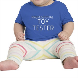 Kleinkind-Shirt, professionelles Spielzeugtester-Shirt, Baby-Kleidung, Baby-Kleidung, Kleinkind-Shirt, Kleinkind-Kleidung, lustiges Shirt Bild 5
